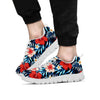 Tropical Hibiscus Flower Print Men's Sneakers-grizzshop