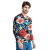 Tropical Hibiscus Flower Print Men's Sweatshirt-grizzshop