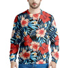 Tropical Hibiscus Flower Print Men's Sweatshirt-grizzshop