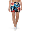 Tropical Hibiscus Flower Print Mini Skirt-grizzshop