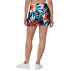 Tropical Hibiscus Flower Print Mini Skirt-grizzshop