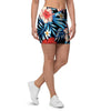 Tropical Hibiscus Flower Print Mini Skirt-grizzshop