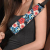 Tropical Hibiscus Flower Print Seat Belt Cover-grizzshop