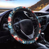 Tropical Hibiscus Flower Print Steering Wheel Cover-grizzshop