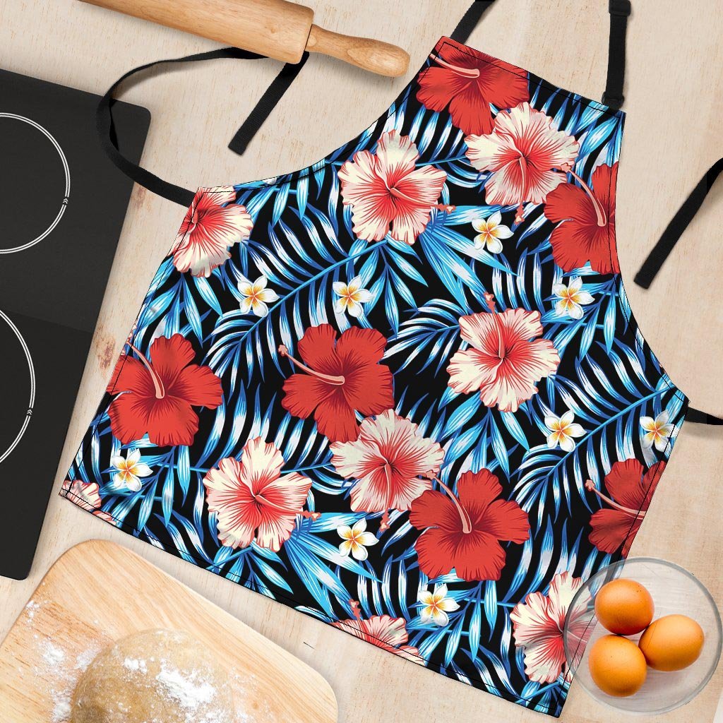 Tropical Hibiscus Flower Print Women's Apron-grizzshop