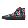 Tropical Hibiscus Flower Print Women's High Top Shoes-grizzshop