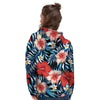 Tropical Hibiscus Flower Print Women's Hoodie-grizzshop