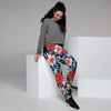 Tropical Hibiscus Flower Print Women's Joggers-grizzshop