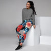 Tropical Hibiscus Flower Print Women's Joggers-grizzshop