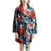 Tropical Hibiscus Flower Print Women's Robe-grizzshop