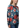 Tropical Hibiscus Flower Print Women's Sweatshirt-grizzshop