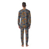 Tropical Island And Stripes Print Pattern Men's Pajamas-grizzshop