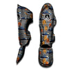 Tropical Island And Stripes Print Pattern Muay Thai Shin Guards-grizzshop