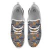 Tropical Island And Stripes Print Pattern White Athletic Shoes-grizzshop