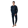 Tropical Leaf Dark Print Pattern Men's Pajamas-grizzshop