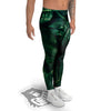 Tropical Leaf Natural Print Men's Leggings-grizzshop