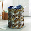 Tropical Leaf Skull Laundry Basket-grizzshop