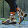 Tropical Leaf Skull Men's Boots-grizzshop