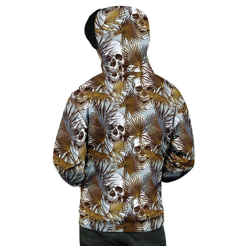 Tropical Leaf Skull Men's Hoodie-grizzshop