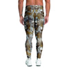 Tropical Leaf Skull Men's Leggings-grizzshop