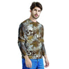 Tropical Leaf Skull Men's Sweatshirt-grizzshop