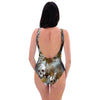 Tropical Leaf Skull One Piece Swimsuite-grizzshop