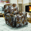 Tropical Leaf Skull Recliner Cover-grizzshop