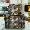 Tropical Leaf Skull Recliner Cover-grizzshop