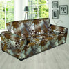 Tropical Leaf Skull Sofa Cover-grizzshop