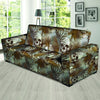 Tropical Leaf Skull Sofa Cover-grizzshop