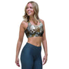 Tropical Leaf Skull Sports Bra-grizzshop