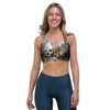 Tropical Leaf Skull Sports Bra-grizzshop