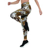 Tropical Leaf Skull Women's Leggings-grizzshop