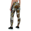 Tropical Leaf Skull Women's Leggings-grizzshop