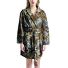 Tropical Leaf Skull Women's Robe-grizzshop