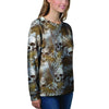 Tropical Leaf Skull Women's Sweatshirt-grizzshop