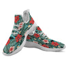 Tropical Leaf Turquoise Print Pattern White Athletic Shoes-grizzshop