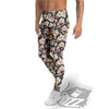 Tropical Leaves Blossom Print Pattern Men's Leggings-grizzshop