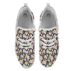 Tropical Leaves Blossom Print Pattern White Athletic Shoes-grizzshop