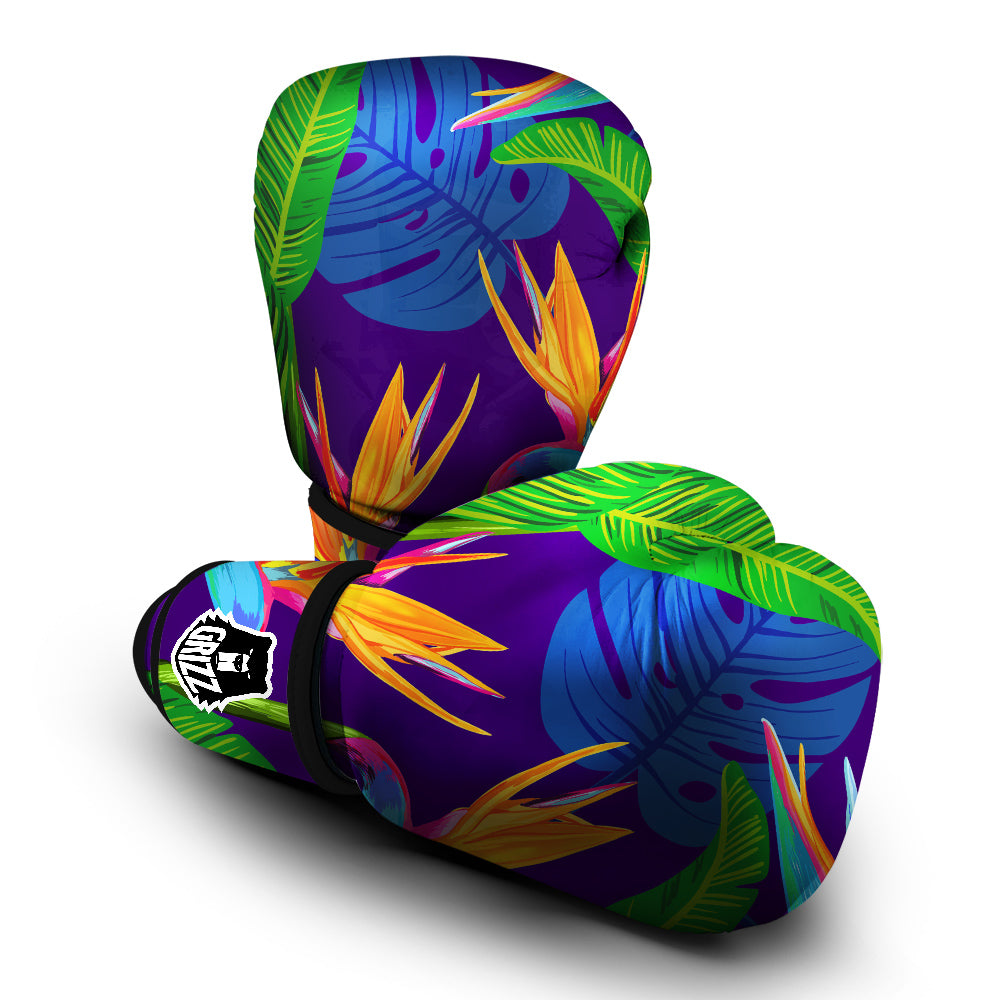 Tropical Leaves Colorful Print Pattern Colorful Boxing Gloves-grizzshop