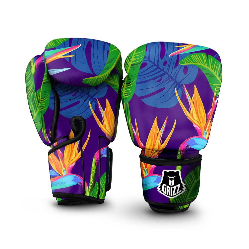 Tropical Leaves Colorful Print Pattern Colorful Boxing Gloves-grizzshop