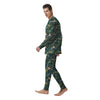 Tropical Leaves Cute Dino Print Pattern Men's Pajamas-grizzshop