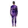 Tropical Leaves Purple Print Men's Pajamas-grizzshop