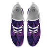 Tropical Leaves Violet Print Pattern White Athletic Shoes-grizzshop