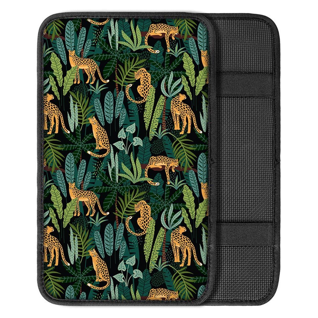 Tropical Leopard Hawaiian Print Car Console Cover-grizzshop