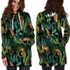 Tropical Leopard Hawaiian Print Hoodie Dress-grizzshop