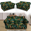 Tropical Leopard Hawaiian Print Loveseat Cover-grizzshop