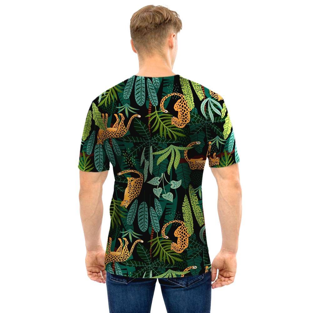 Tropical Leopard Hawaiian Print Men T Shirt-grizzshop