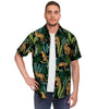 Tropical Leopard Hawaiian Print Men's Short Sleeve Shirt-grizzshop