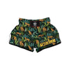 Tropical Leopard Hawaiian Print Muay Thai Boxing Shorts-grizzshop